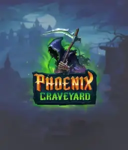 ELK Studios' Phoenix Graveyard game screen, showcasing the mystical graveyard and the legendary phoenix rising from the ashes. Displayed in this image is the slot's dynamic reel expansion mechanism, coupled with its beautifully crafted symbols and dark theme. The artwork conveys the game's legend of the phoenix's revival, making it enticing for those drawn to the supernatural.