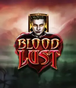 A dark and seductive view of the Blood Lust slot by ELK Studios, featuring gothic vampire symbols and a haunting castle backdrop. Highlighted in this image is the slot's enthralling atmosphere, alongside its distinctive features, making it an enticing choice for those fascinated by the allure of the undead.